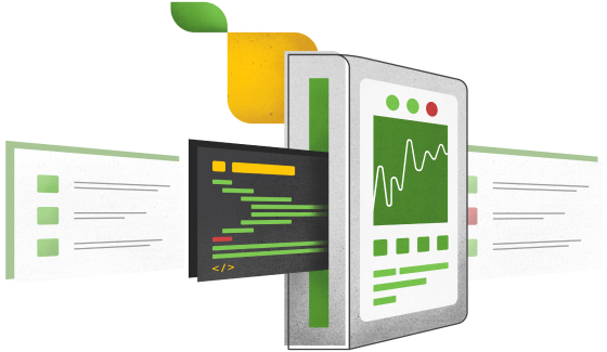 A machine scanning pages of data and analyzing them